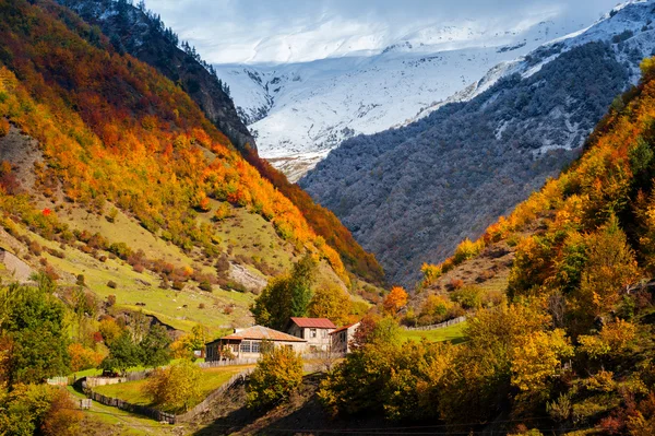 Кавказские горы Сванети в падении. Грузия — стоковое фото
