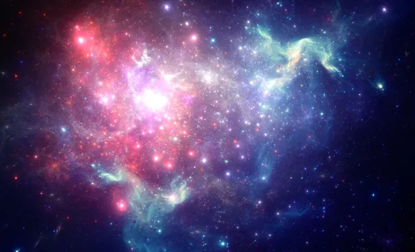 Красочные Космическая туманность — стоковое фото