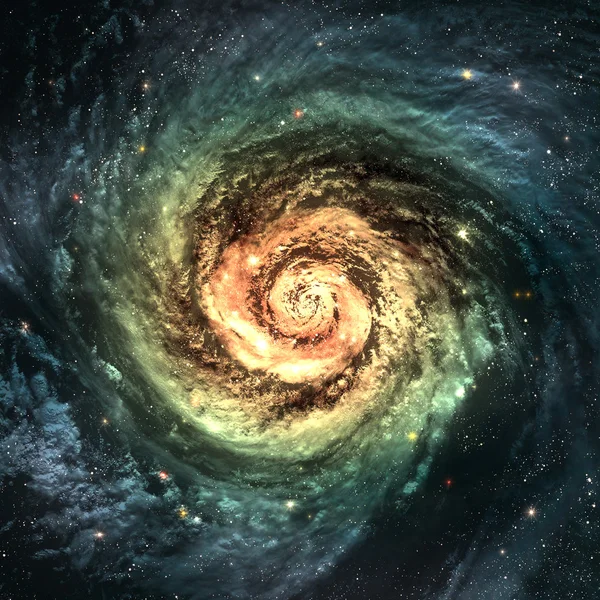 Невероятно красивая спиральная галактика где-нибудь в открытом космосе — стоковое фото