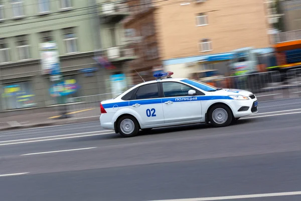 Российский полицейский автомобиль — стоковое фото