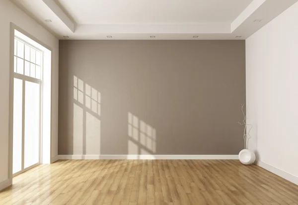 Пустой комнате коричневый Стоковое Изображение