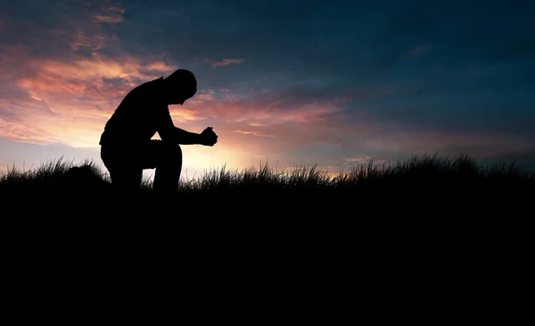 Man praying — стоковое фото