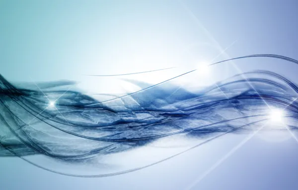 Футуристический абстрактный фон с голубой волны и размышления — стоковое фото