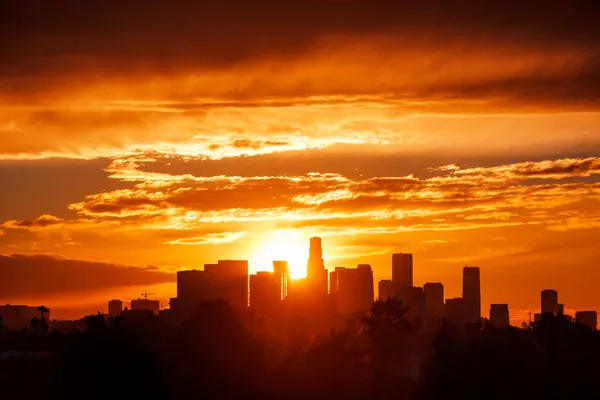 Восход солнца Лос-Анджелеса — стоковое фото