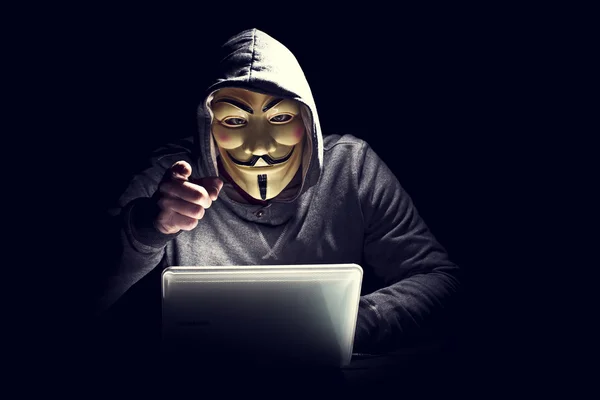 Хакер и терроризма борьба — стоковое фото