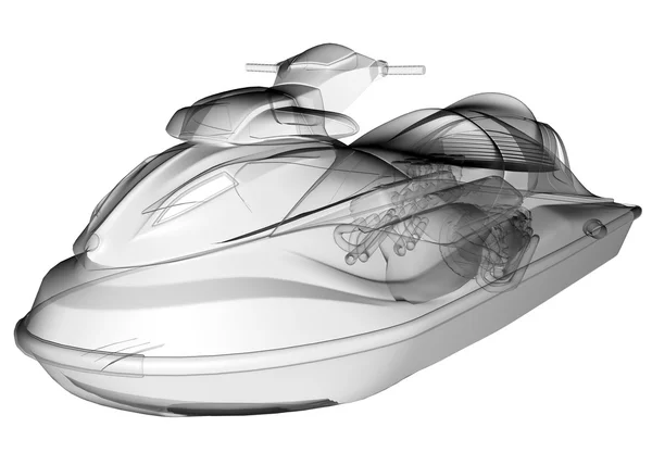 Изолированные Прозрачный водный скутер — стоковое фото