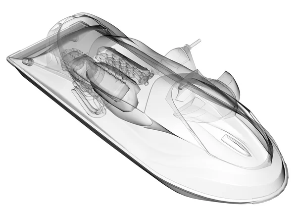 Изолированные Прозрачный водный скутер — стоковое фото