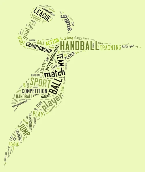 Гандбол пиктограмма на зеленом фоне Лицензионные Стоковые Фото
