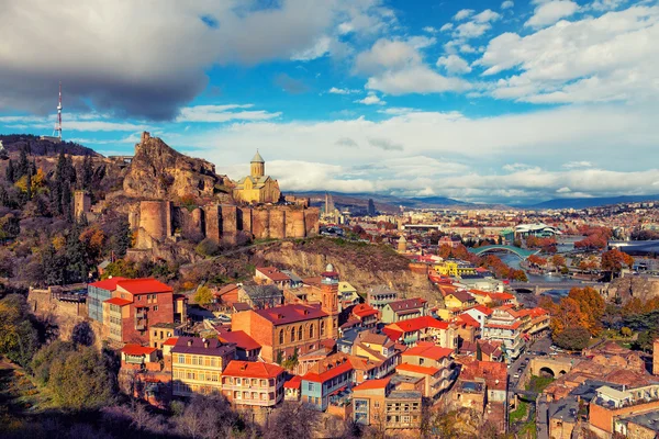 Панорамный вид на Тбилиси — стоковое фото