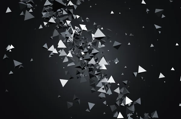 Абстрактные 3d рендеринга летающих пирамиды — стоковое фото