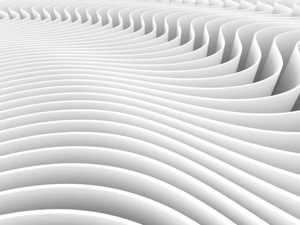 Абстрактное искусство волны 3d белый фон — стоковое фото