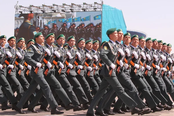 Парад дня победы 9 мая в Астане, Казахстан Стоковая Картинка