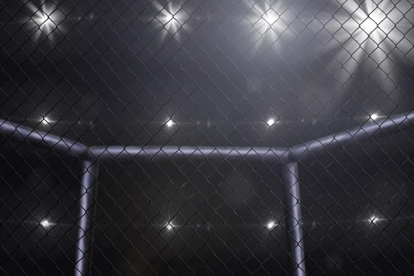 MMA борьба сцене сбоку под огни — стоковое фото