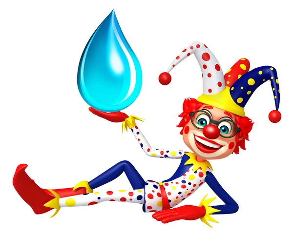 Клоун с капля воды — стоковое фото