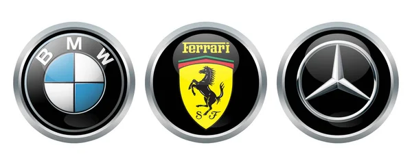 BMW, Ferrari и Mercedes benz — стоковое фото