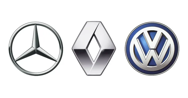 Коллекция популярных автомобилей логотипы — стоковое фото