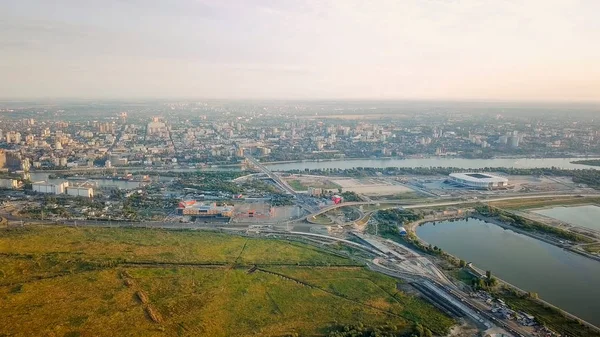 Панорама центральной части-на-Дону. Стадион, реки Дон. Россия, Ростов — стоковое фото