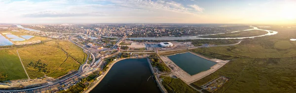 Панорама центральной части-на-Дону. Стадион, th — стоковое фото