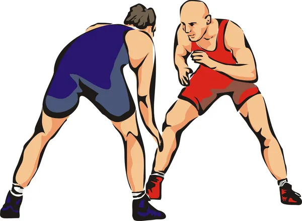 Борьба - контактный вид спорта Лицензионные Стоковые Иллюстрации