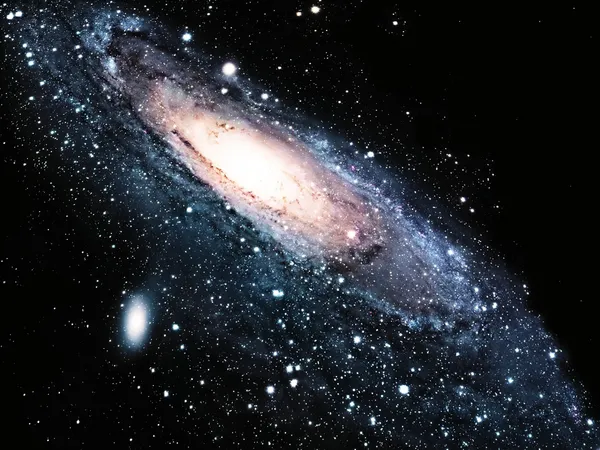 Графическое изображение галактики во Вселенной — стоковое фото