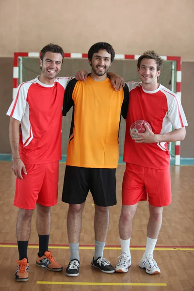 3 гандболистов Стоковое Фото