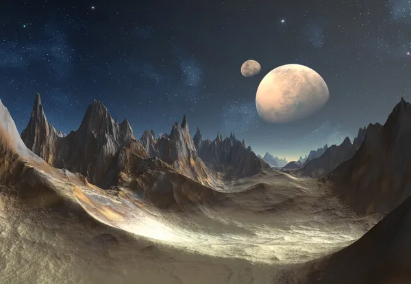 Чужеродные Планета с Лун — стоковое фото