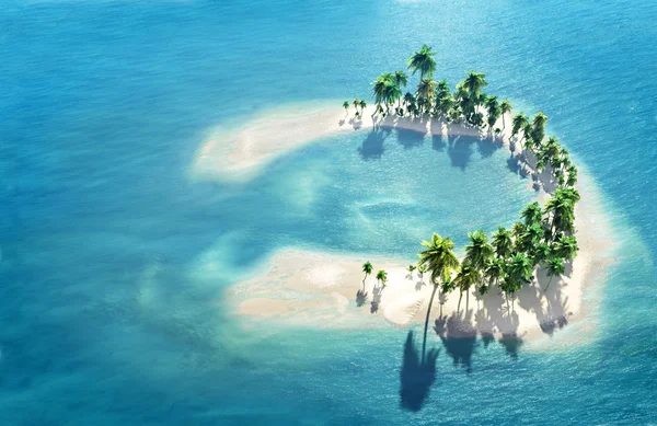 Тропический риф атолла — стоковое фото