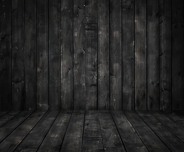 Черный межкомнатные деревянные — стоковое фото