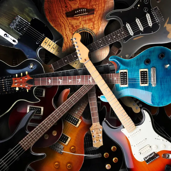 Электрические гитары фон — стоковое фото